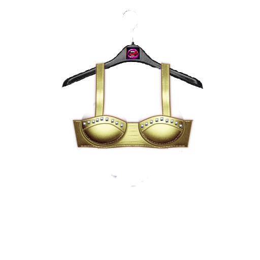 #Addiction-Gold Studded Bustier
