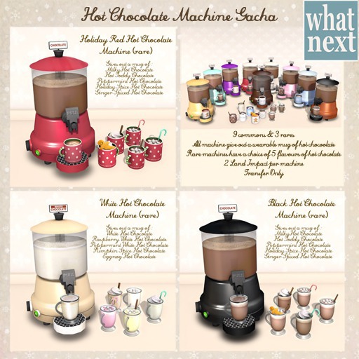 {what next} Black Hot Chocolate Machine RARE