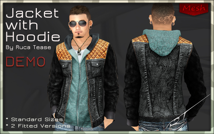 Mesh Jacket & Hoodie Combo by Ruca Tease -All Sizes- DEMO