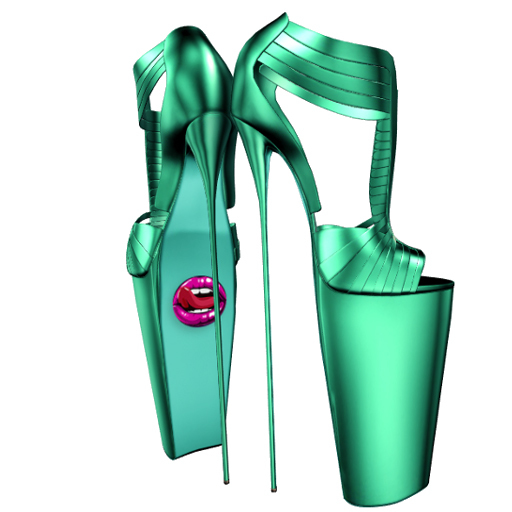 #Addiction-Teal Metallic Heels