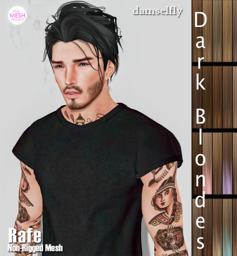 **DD**Damselfly Rafe Non-Rigged Mesh Dark Blondes
