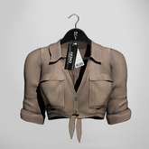 Emery Euphemia Tied Shirt Latte