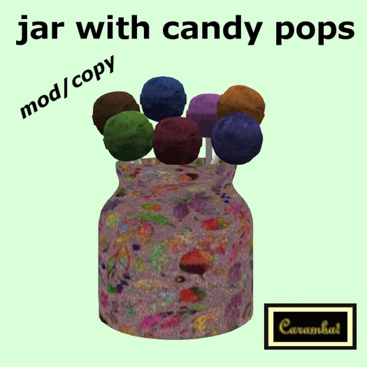 jar with candy pops