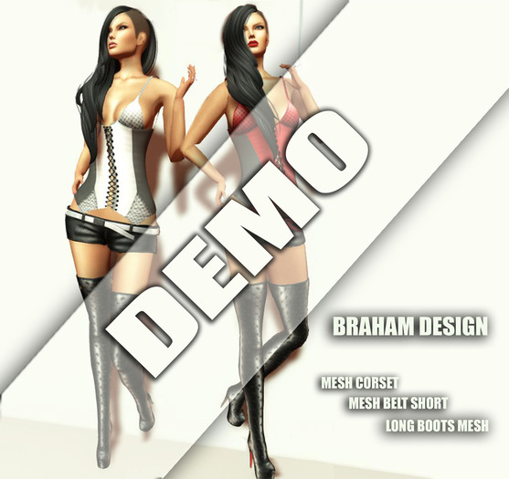 Braham Design Naola DEMO Blouse Short Boots Mesh Outfits