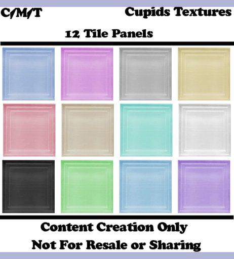 *CUPIDS TEXTURES* 12 Tile Panels Ceramic Textures