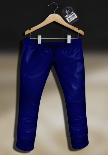 [F] Leather Sweats [Blue]