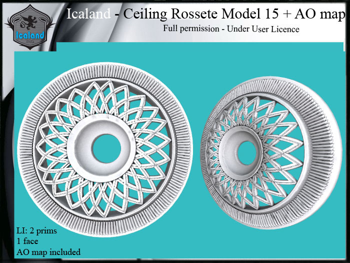 Icaland - Ceiling Rossete Model 15 + AO map