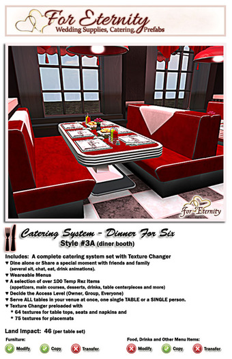 *VRD* Catering - Dinner For Six - Style #3A (boxed)