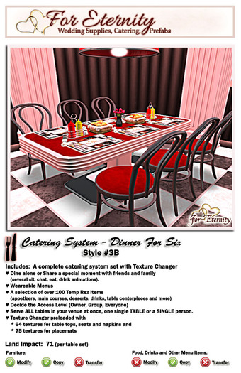*VRD* Catering - DinnerForSix - Style #3B (boxed)