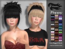 Tameless Hair Poppy (Non-Rigged MESH) - Fades
