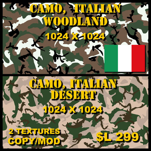 Camouflage, Italian
