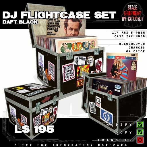 -Virtual Decay- DJ Flightcase set Daft Black