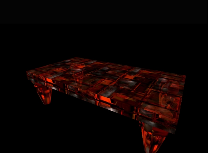 crystal 8 coffee table