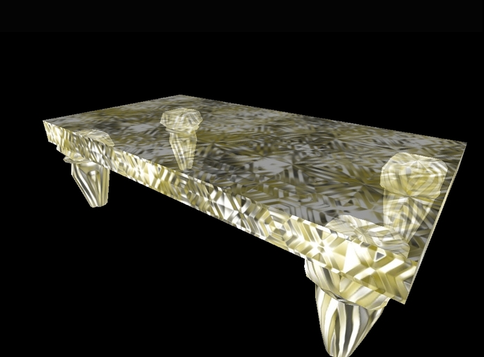 crystal 5 coffee table