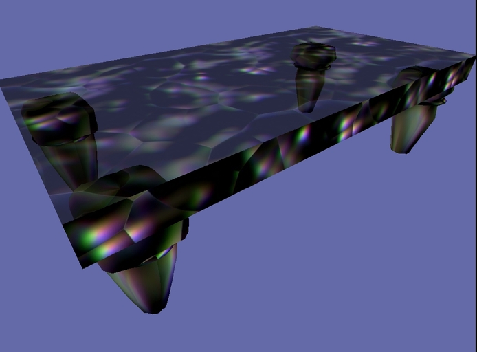 crystal 6 coffee table