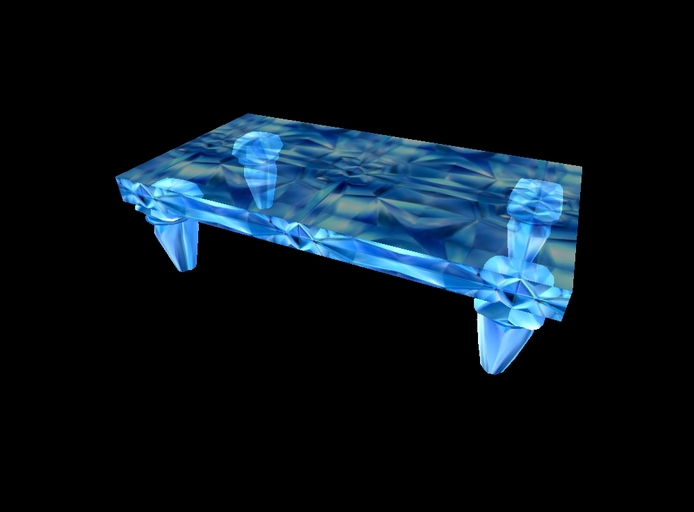 crystal 11 coffee table