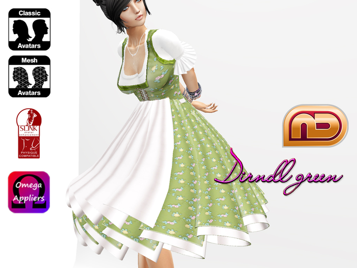 [NetLife Design] Dirndl green + Appliers {wear me}