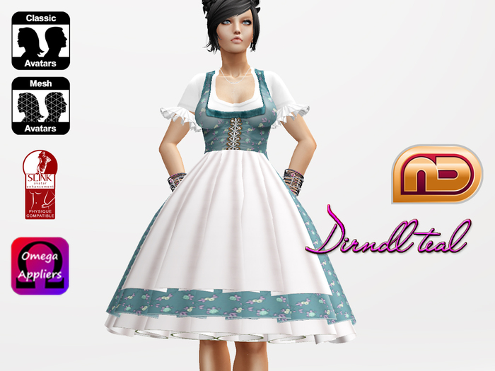 [NetLife Design] Dirndl teal + Appliers {wear me}