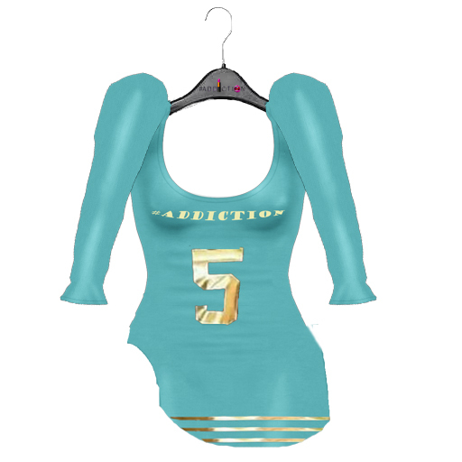 #Addiction-Jersey Dress[Blue]