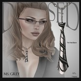 ::DBL:: Ms. Grey Necktie Necklace