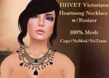 HHVET Victoriana Heartsong Necklace w/Resizer