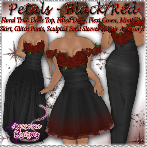 *Awesome Designs Petals In Black & Red