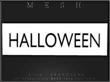 T-3D Creations [ Halloween - C - ]  Regular MESH - Full Perm -