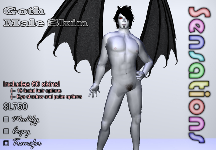 Male Skins - Goth - Sensations Classic
