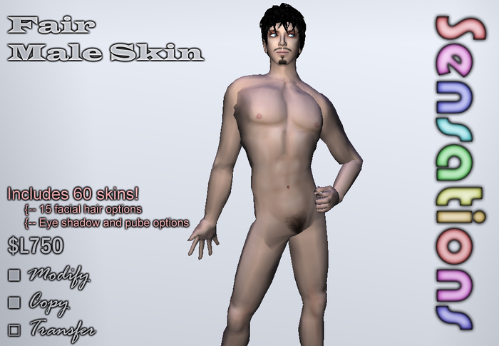 Male Skins - Fair - Sensations Classic
