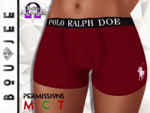Boujee - Polo Ralph Doe Boxers (Burgundy) OMEGA