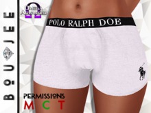 Boujee - Polo Ralph Doe Boxers (White) OMEGA