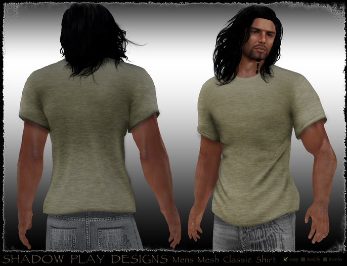Mens Mesh Classic-Shirt Olive