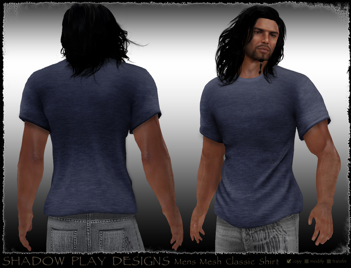 Mens Mesh Classic-Shirt Navy