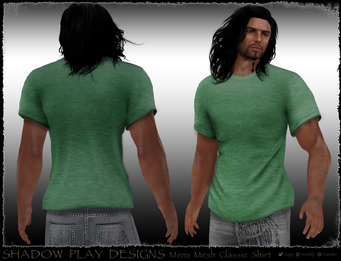 Mens Mesh Classic-Shirt Green