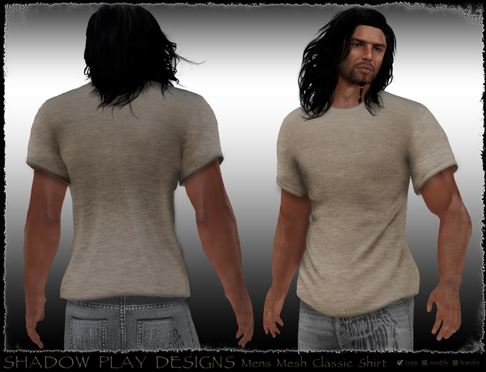 Mens Mesh Classic-Shirt Beige