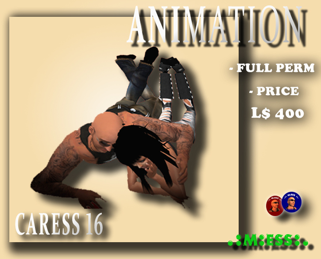 FULL PERM ANIMATION "CARESS 16" CUDDLE COUPLE