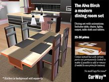 CurWay Alva dining set birch