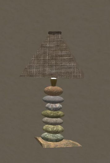 Boxed River Rocks Lamp -Darker Stones