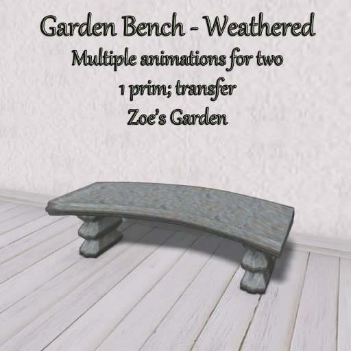 *ZG* Garden Bench - weathered 
