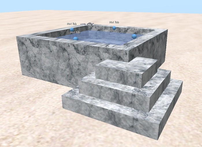 Hot tub w/texture changer and animated pose - BOX