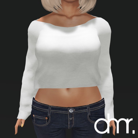 [DR]Shirt sleeve White basic ::Mesh::