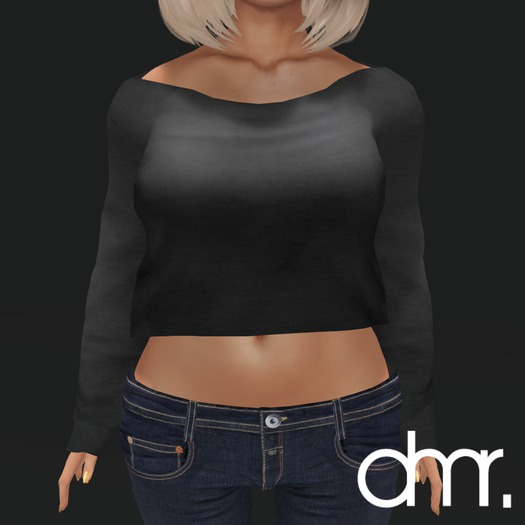 [DR]Shirt sleeve Black basic ::Mesh::