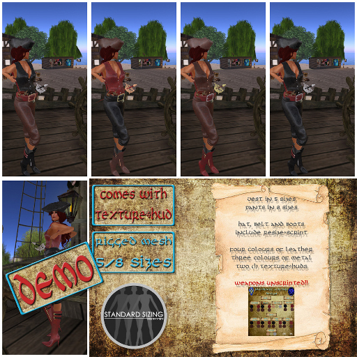 *NWD* -Modern Clothing* Pirategirl Costume - DEMO