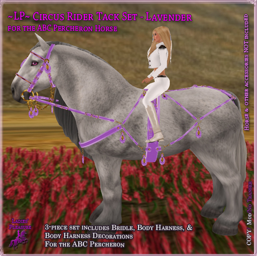 ~LP~ Circus Rider Rack Set (Boxed) Percheron Lavender