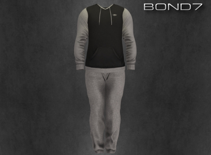 *BOND7* Ronto Sweatsuit (Black/Heather)
