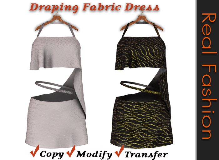 REAL FASHION Draping fabric dress - Full permissions