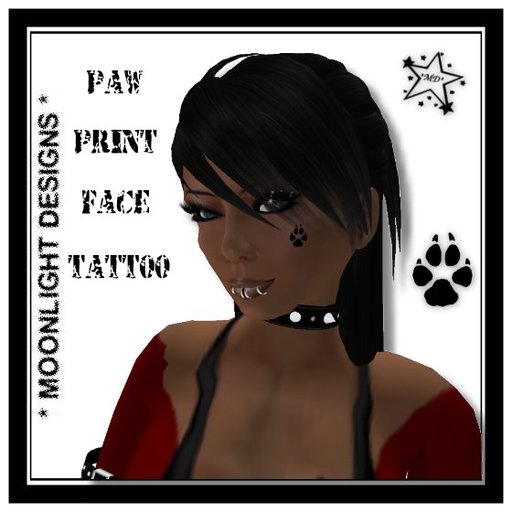 *MD* Paw Print Face Tattoo