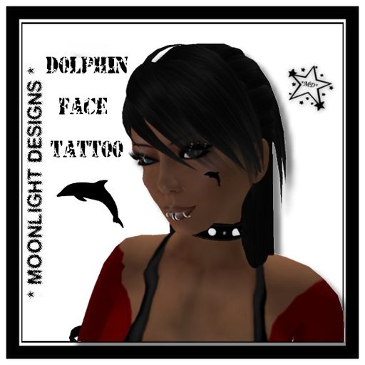 *MD* Dolphin Face Tattoo