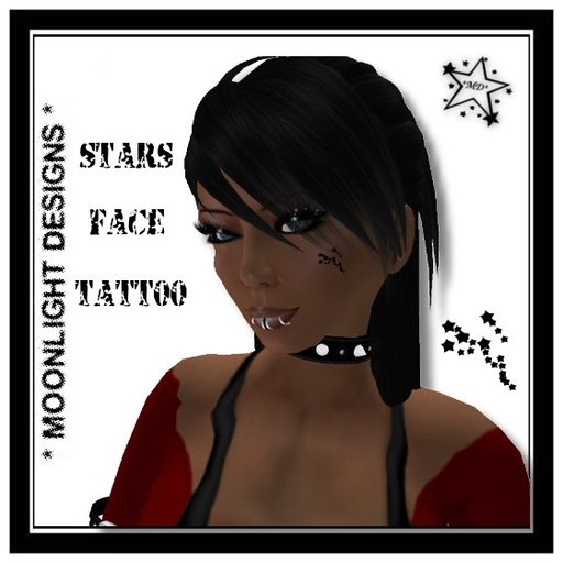 *MD* Stars Face Tattoo