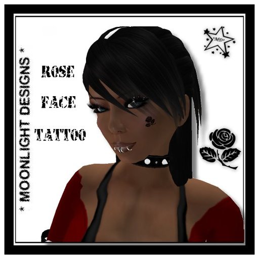 *MD* Rose Face Tattoo